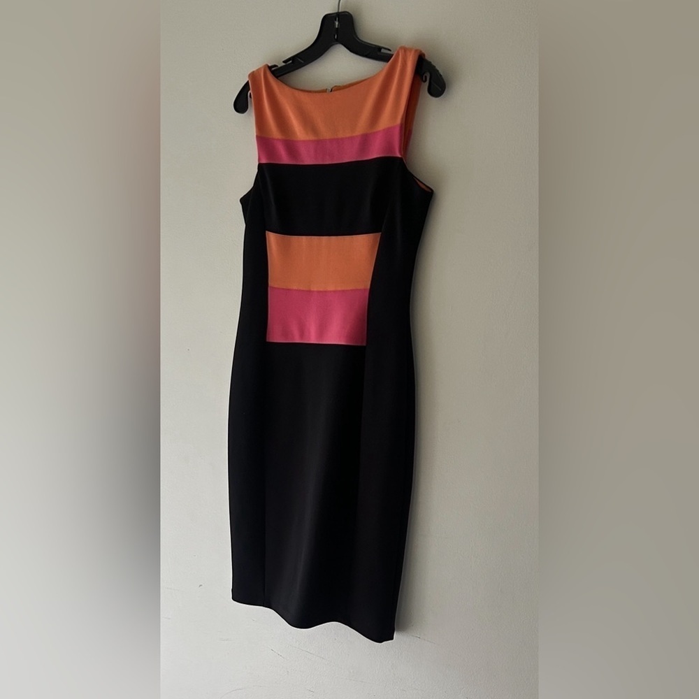 Maggy London Black and Pink Strapless Dress - Picture 2 of 12